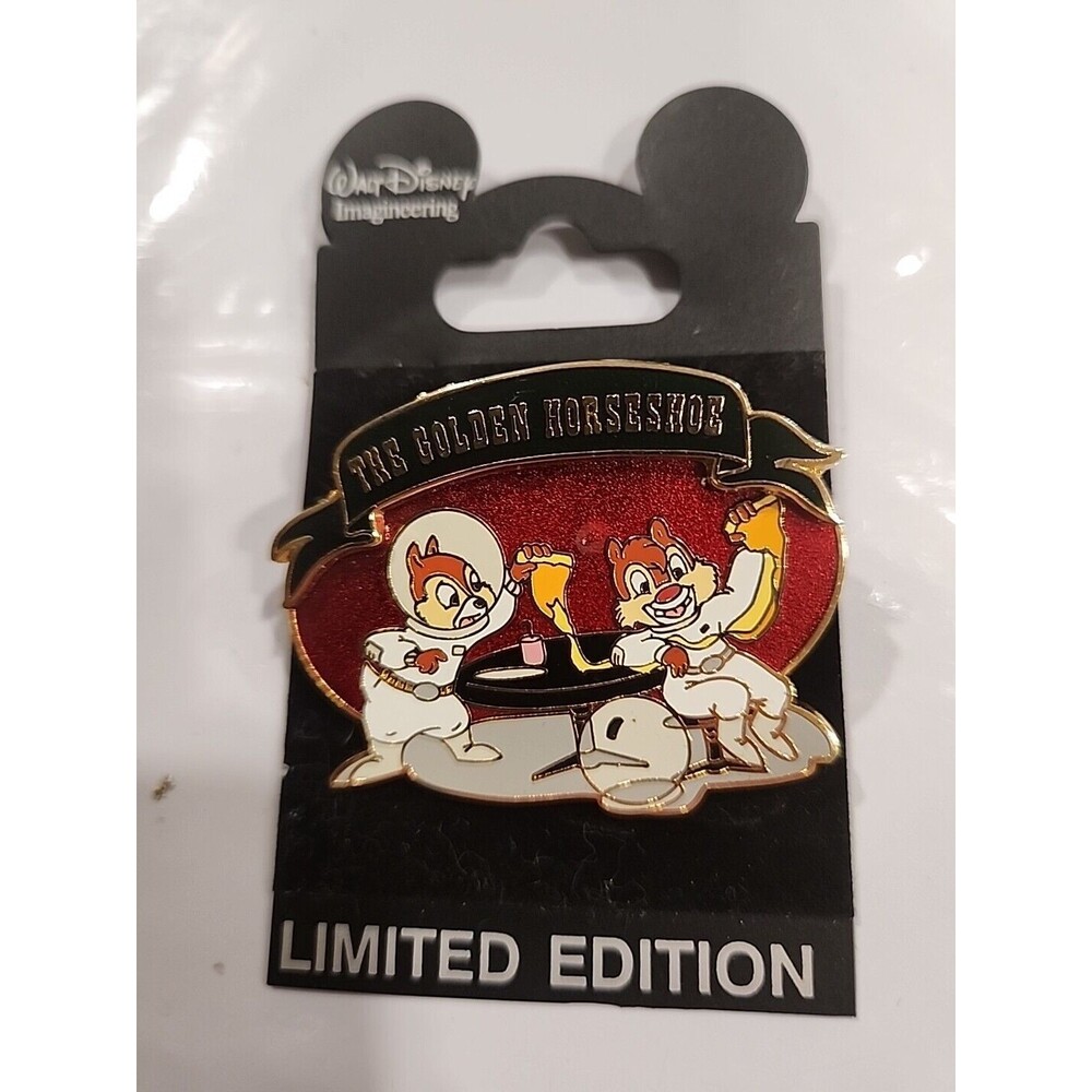 Disney pin 00020‎ WDI Chip 'n Dale Dining The Golden Horseshoe LE 300 Cast ERROR